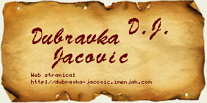 Dubravka Jačović vizit kartica